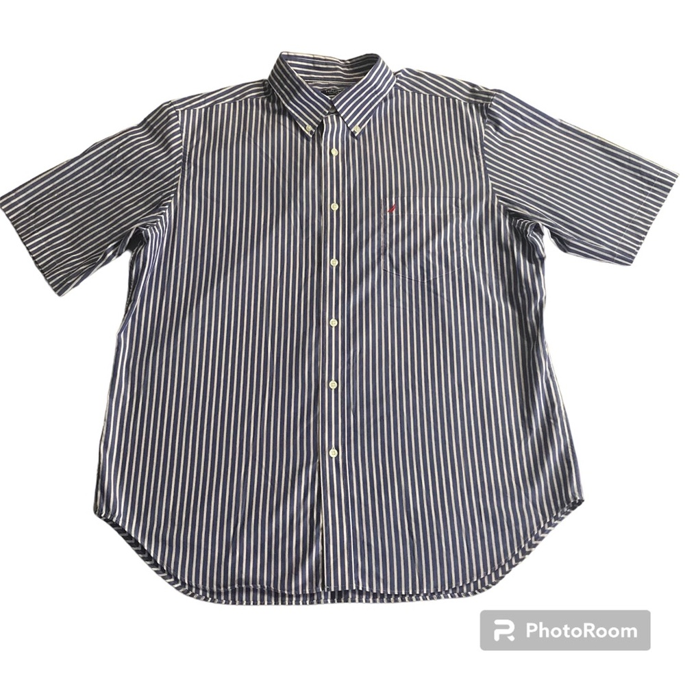 Náutica Button-Down Shirt Men’s Sz XL Multicolor Short-Sleeve Wrinkle Resistant